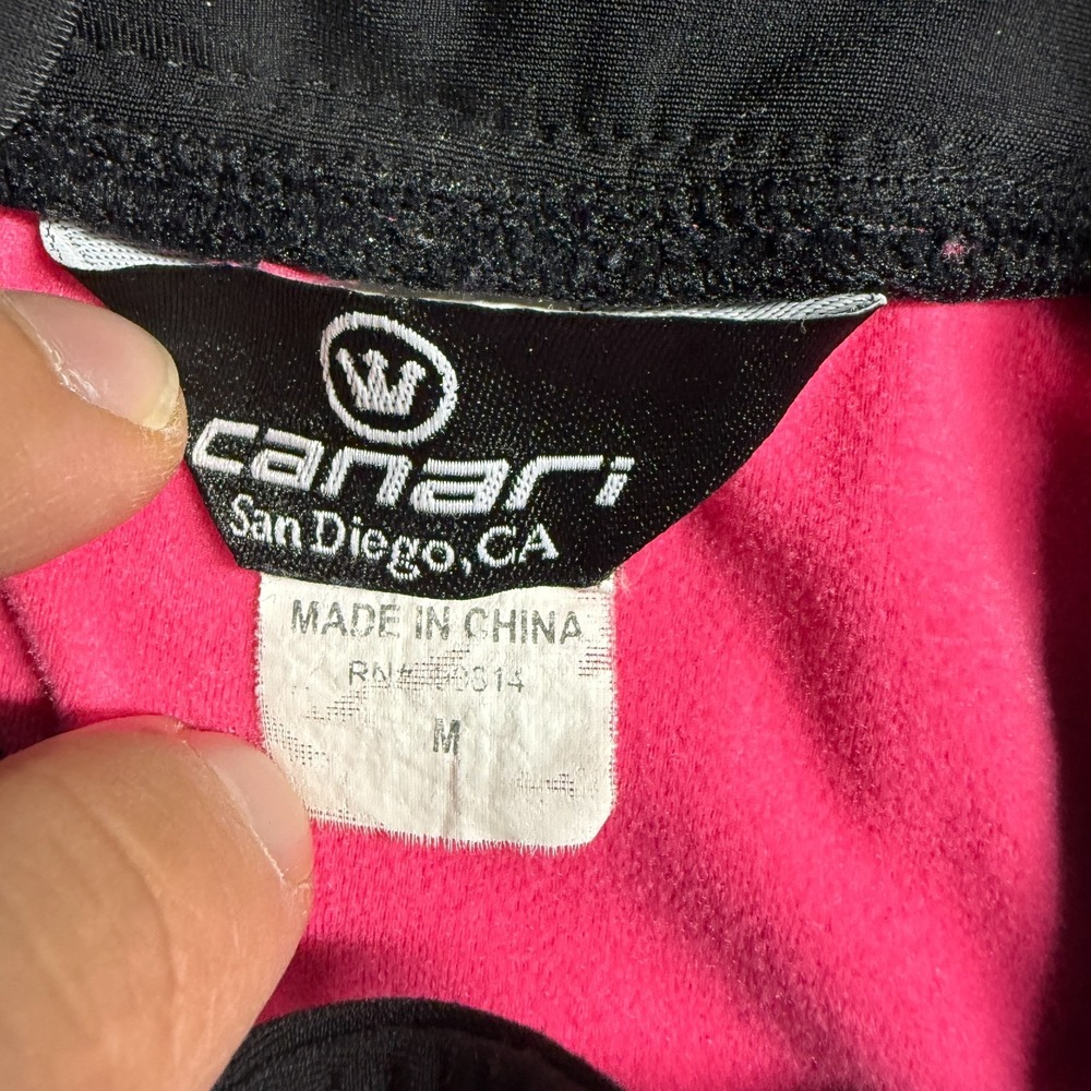 Canari Cycling Jacket Womens M Pink‎ Black Full Zip Thermal Fleece Bicycle Coat - Picture 2 of 6